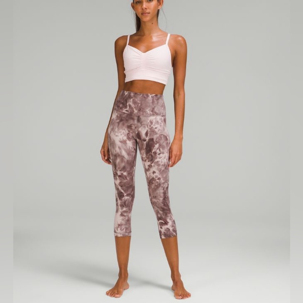 lululemon Align High-Rise Crop 23" Inseam Diamond Dye Mink Bery size 6